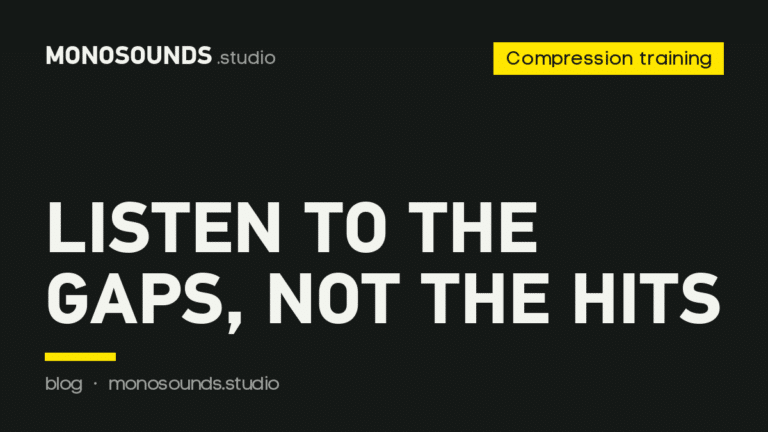 Listen to the gaps, not the hits