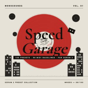 Speed Garage Serum 2 presets cover: red vinyl pressing