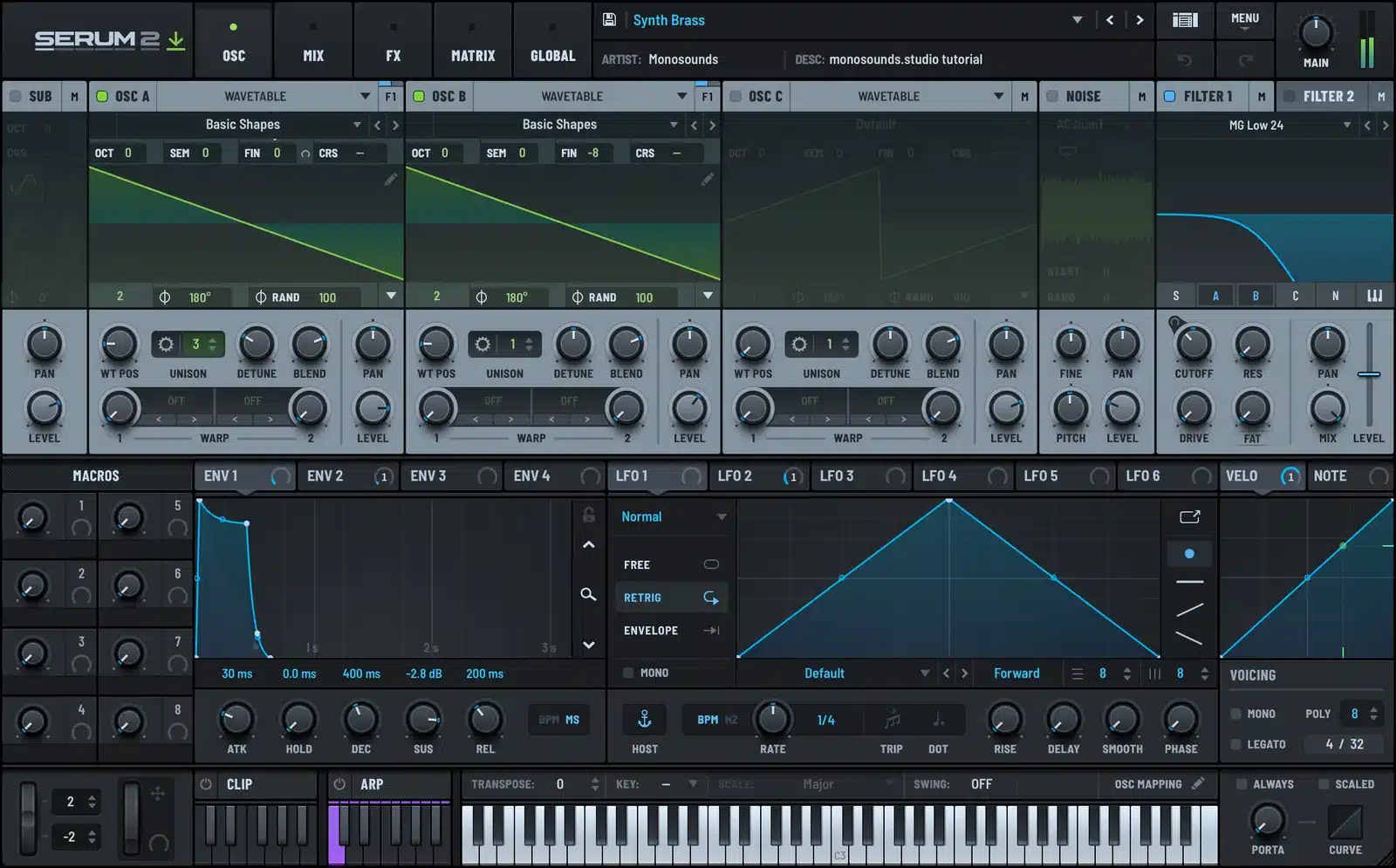 Serum 2 synth brass patch