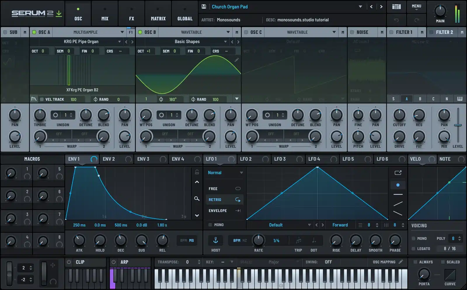 Serum 2 church organ pad