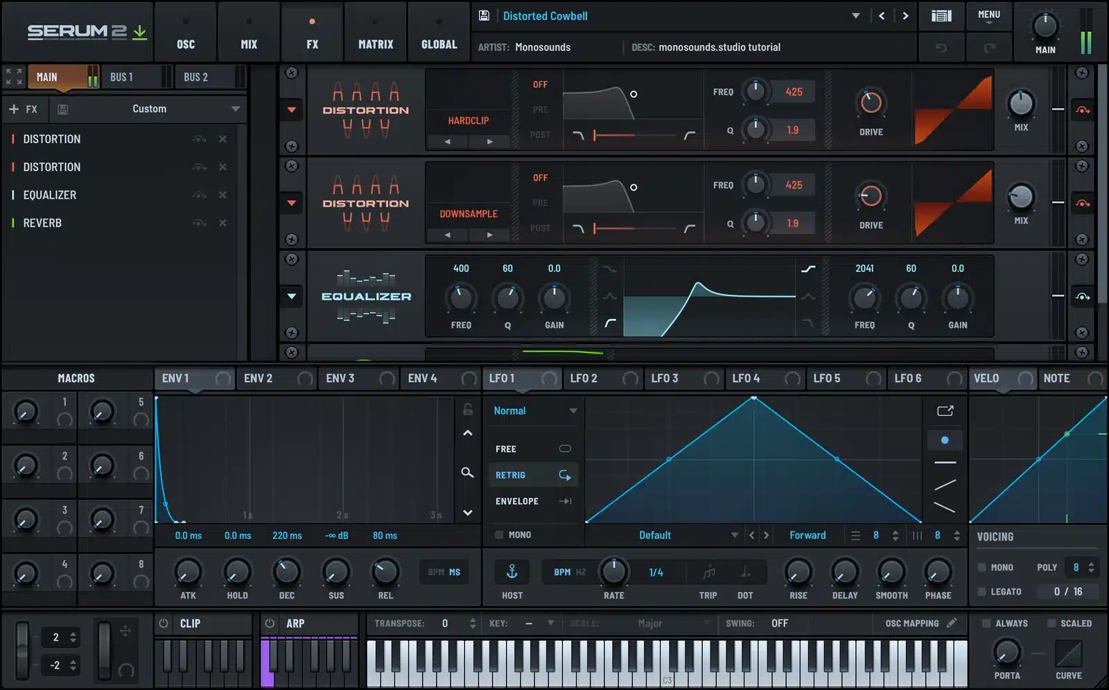 Serum 2 distorted cowbell FX