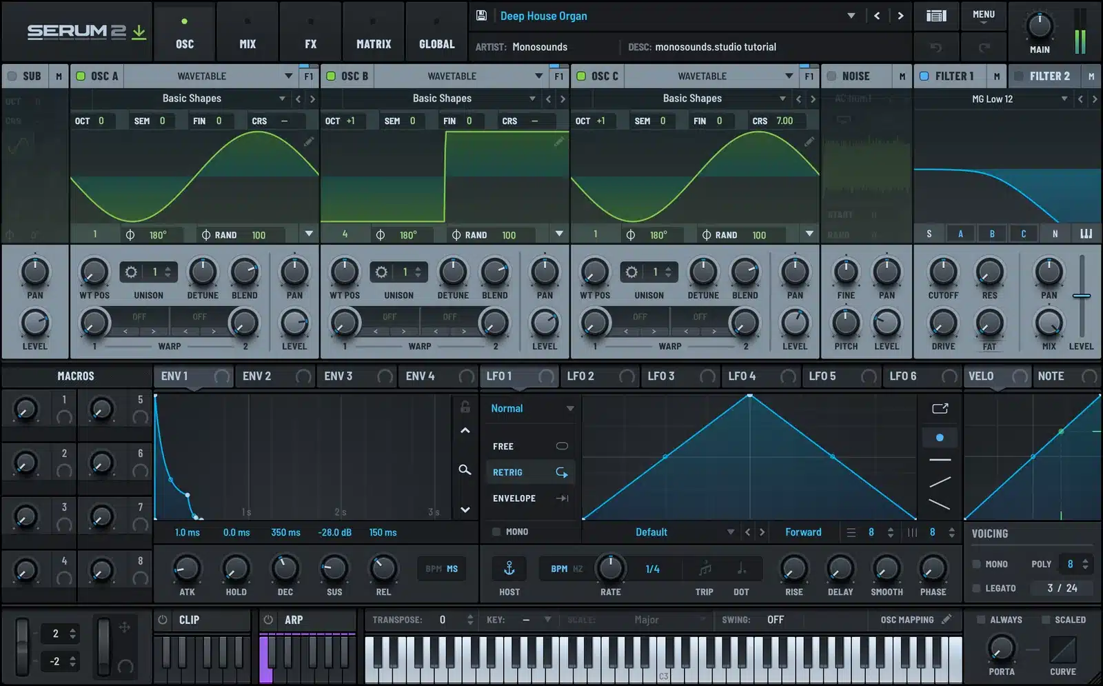 Serum 2 deep house organ