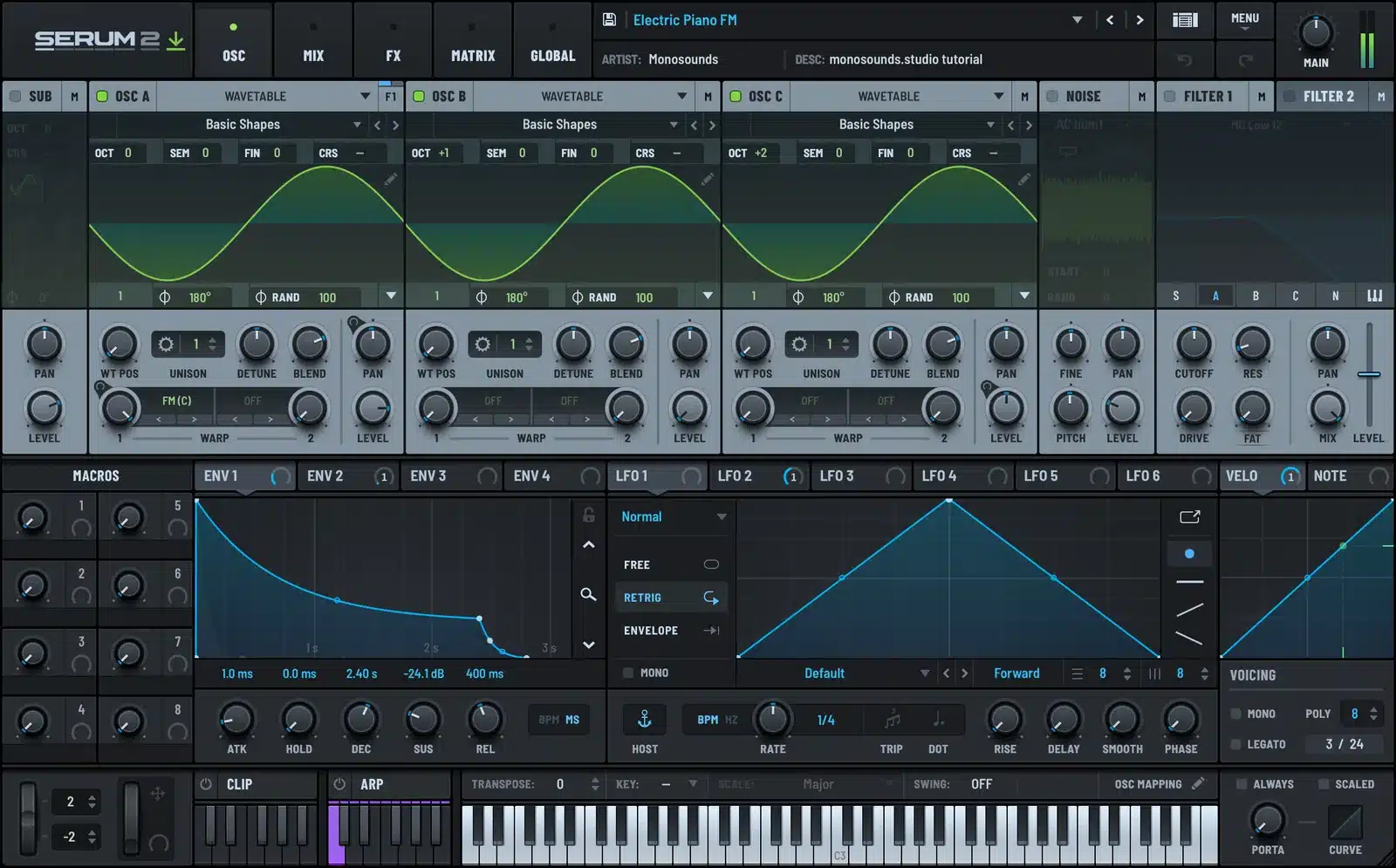 Serum 2 electric piano patch