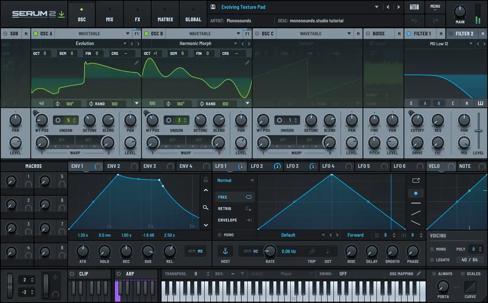Serum 2 wavetable oscillators