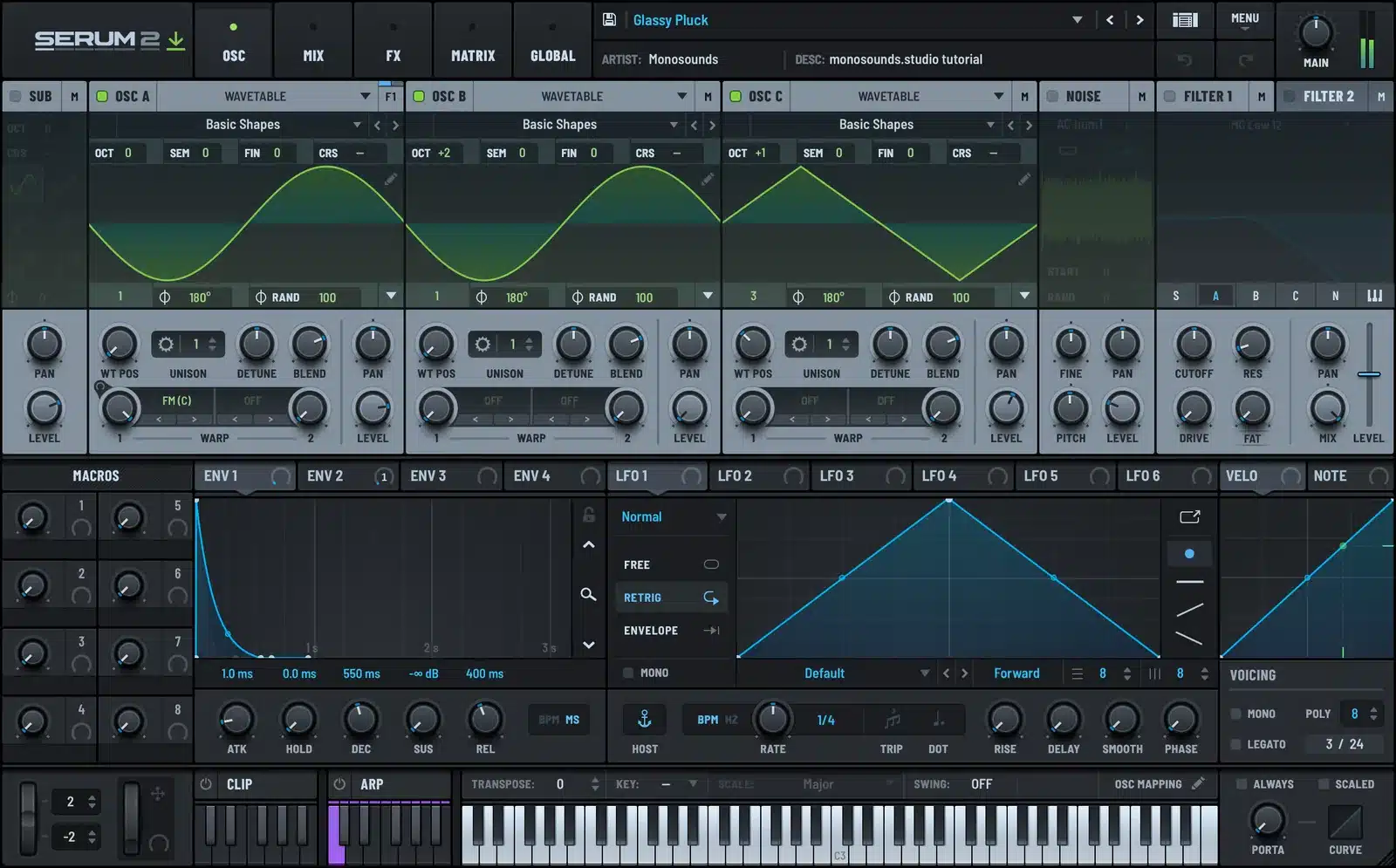 Serum 2 glassy pluck patch