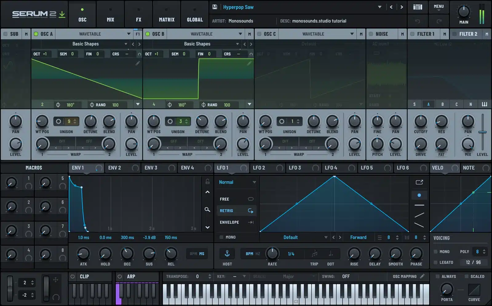 Serum 2 hyperpop supersaw