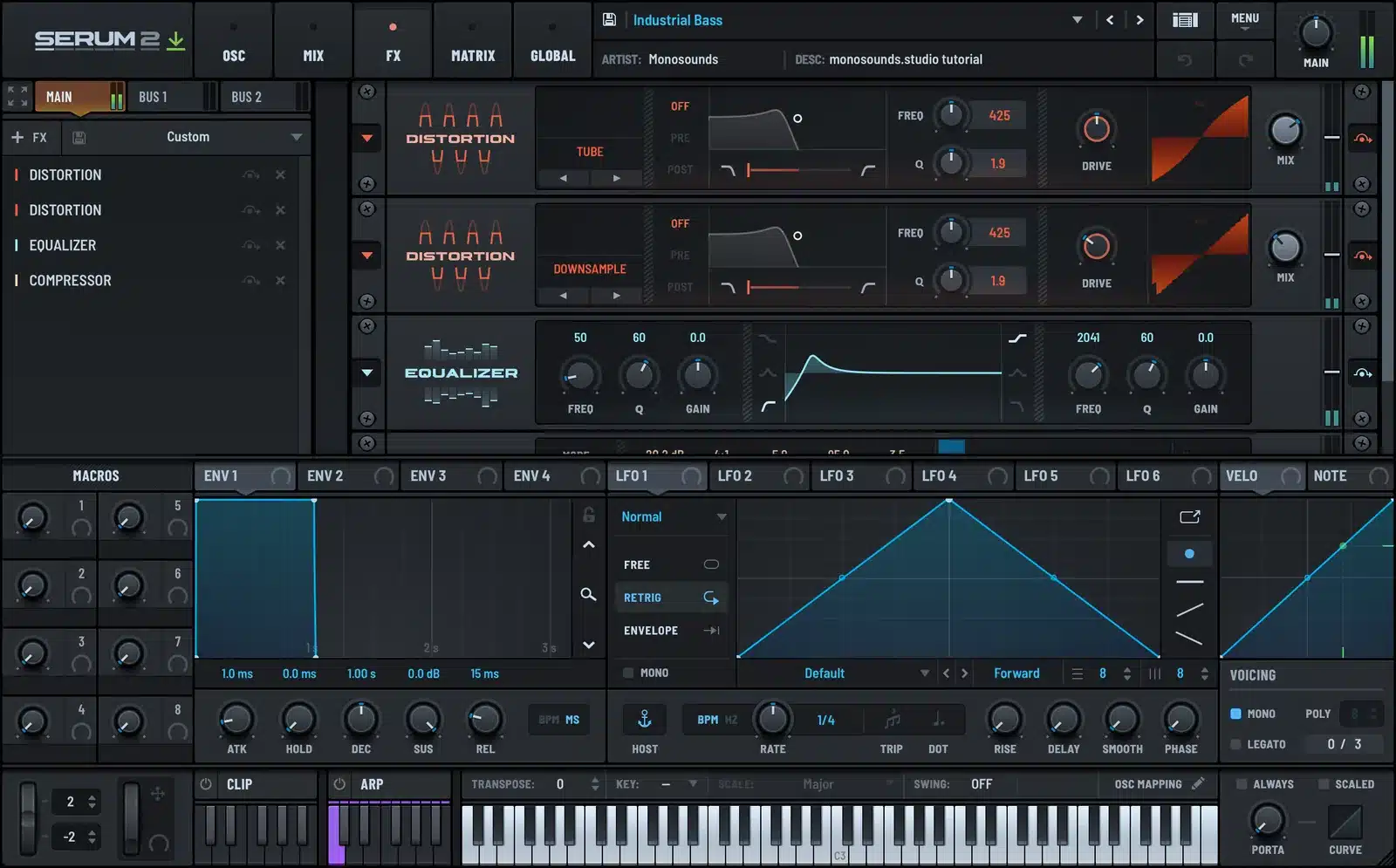 Serum 2 industrial bass FX chain