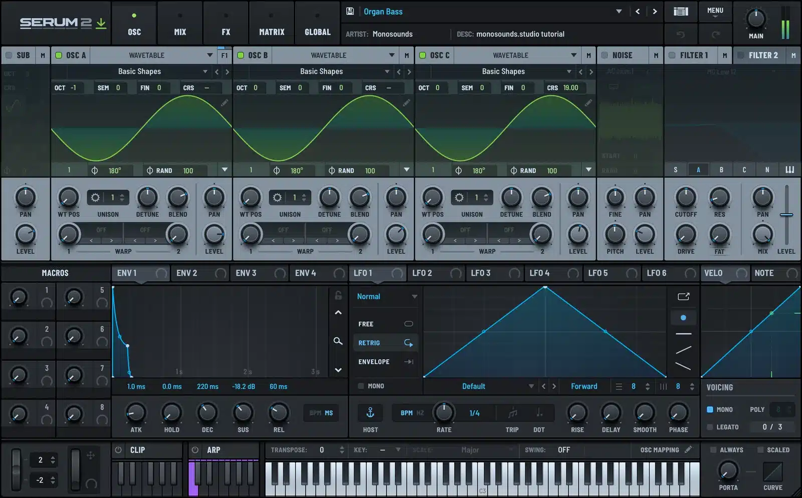 Serum 2 UK garage organ bass