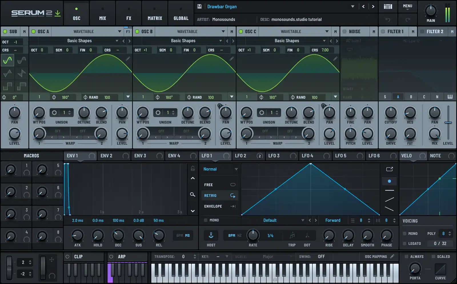 Serum 2 drawbar organ patch