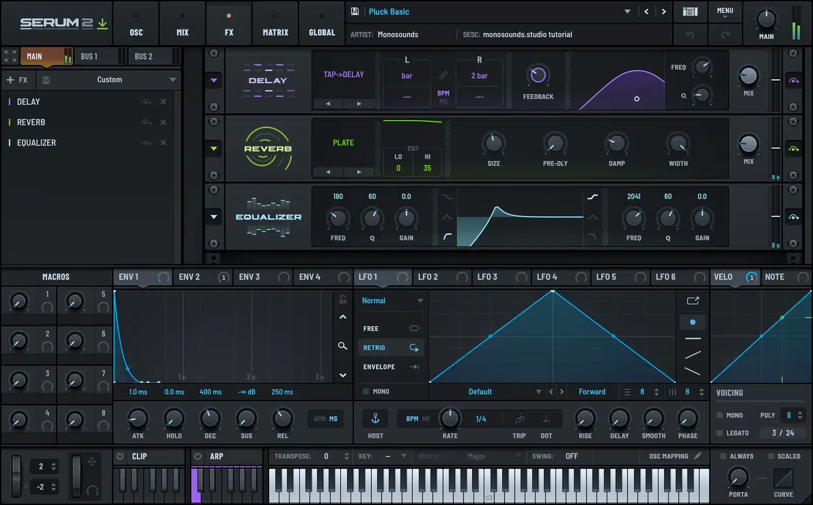 Serum 2 pluck FX chain