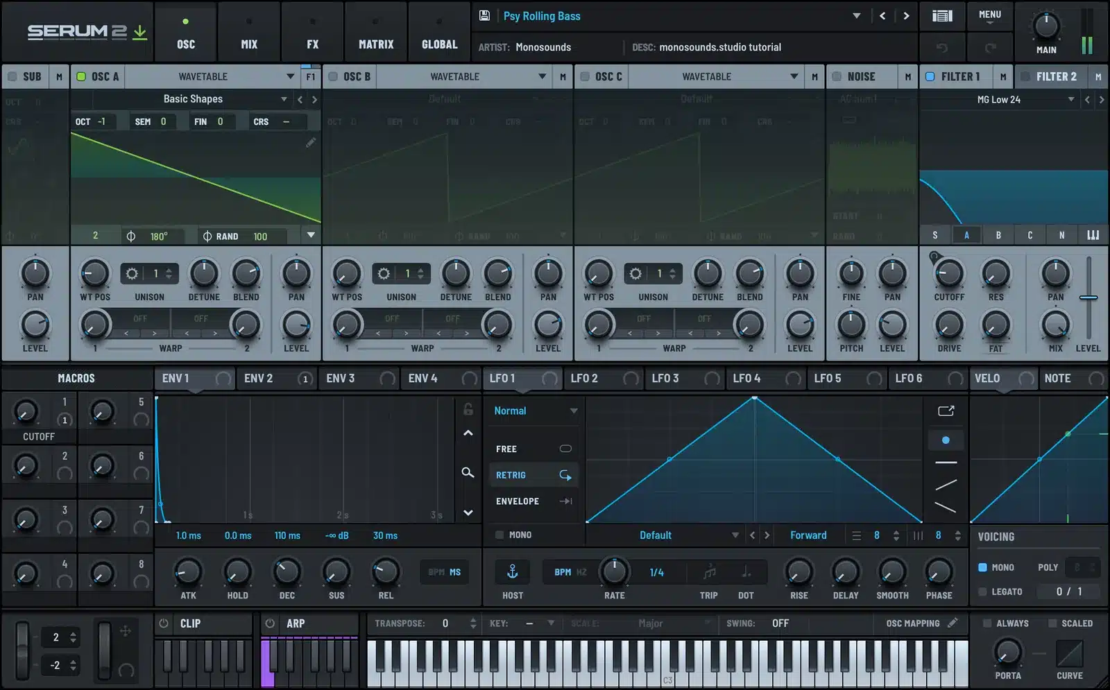 Serum 2 psytrance bass patch