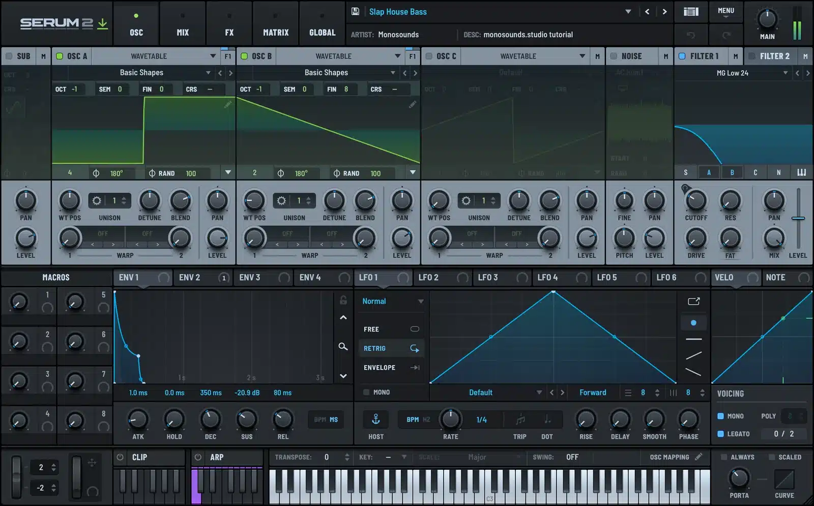Serum 2 slap house bass patch