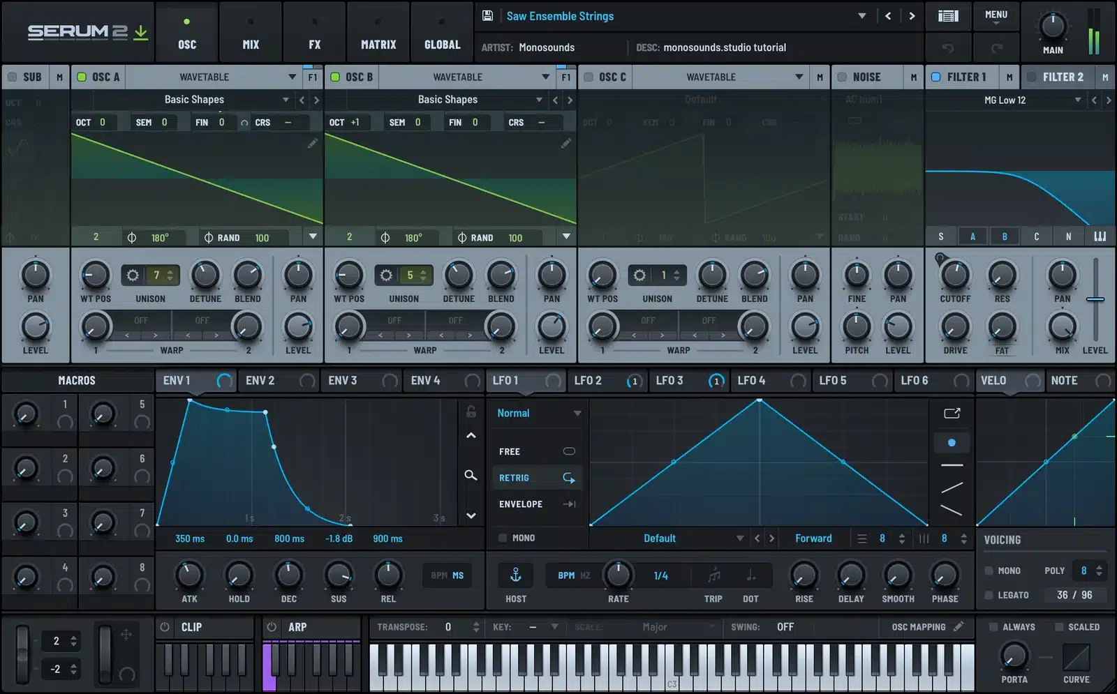 Serum 2 string ensemble patch