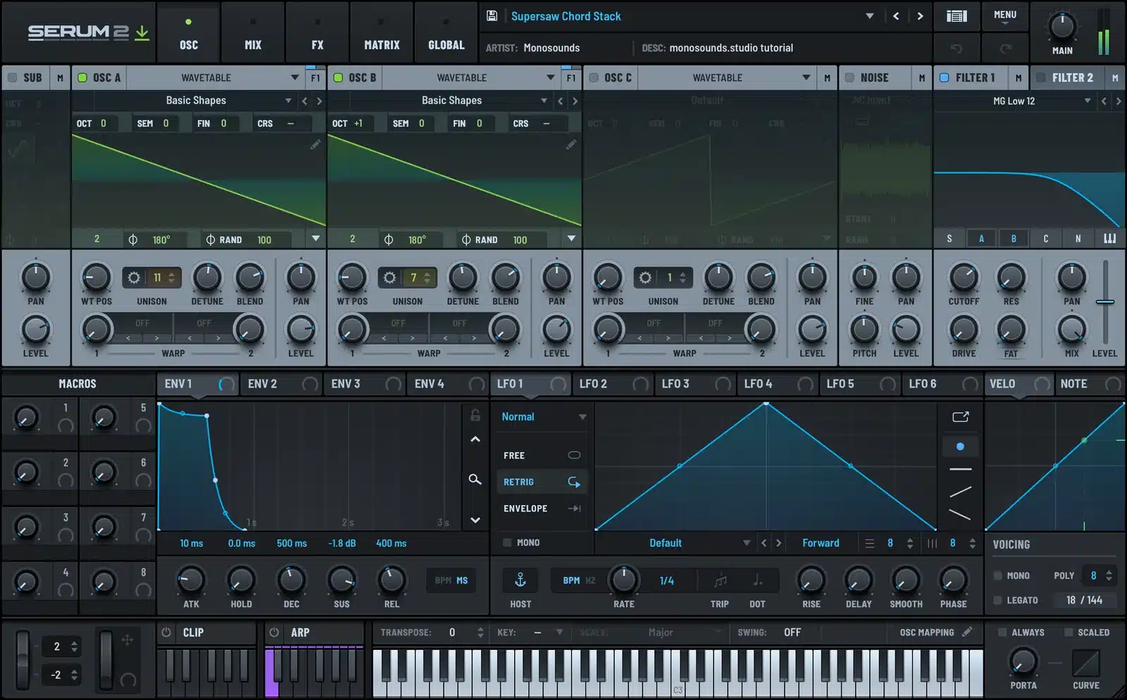 Serum 2 supersaw chord patch